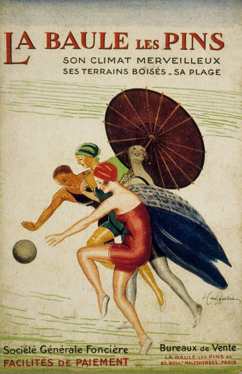 Francuska reklama Leonetto Cappiello dla „societe Generale fonciere” La Baule les Pins, Francja, lata 30. autorstwa Leonetto Cappiello