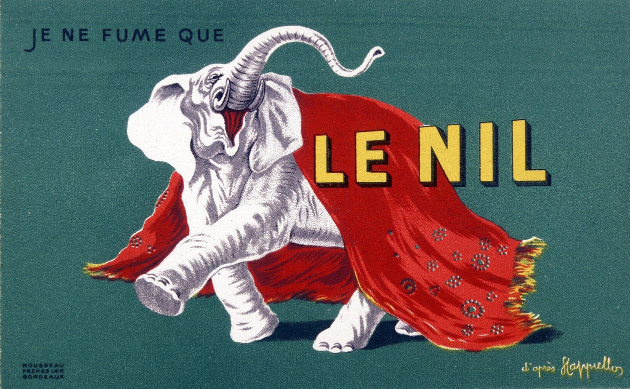 Palę tylko Nil. Plakat reklamowy papierosów "The Nile" autorstwa Leonetto Cappiello (1875-1942). bd. XX w. autorstwa Leonetto Cappiello