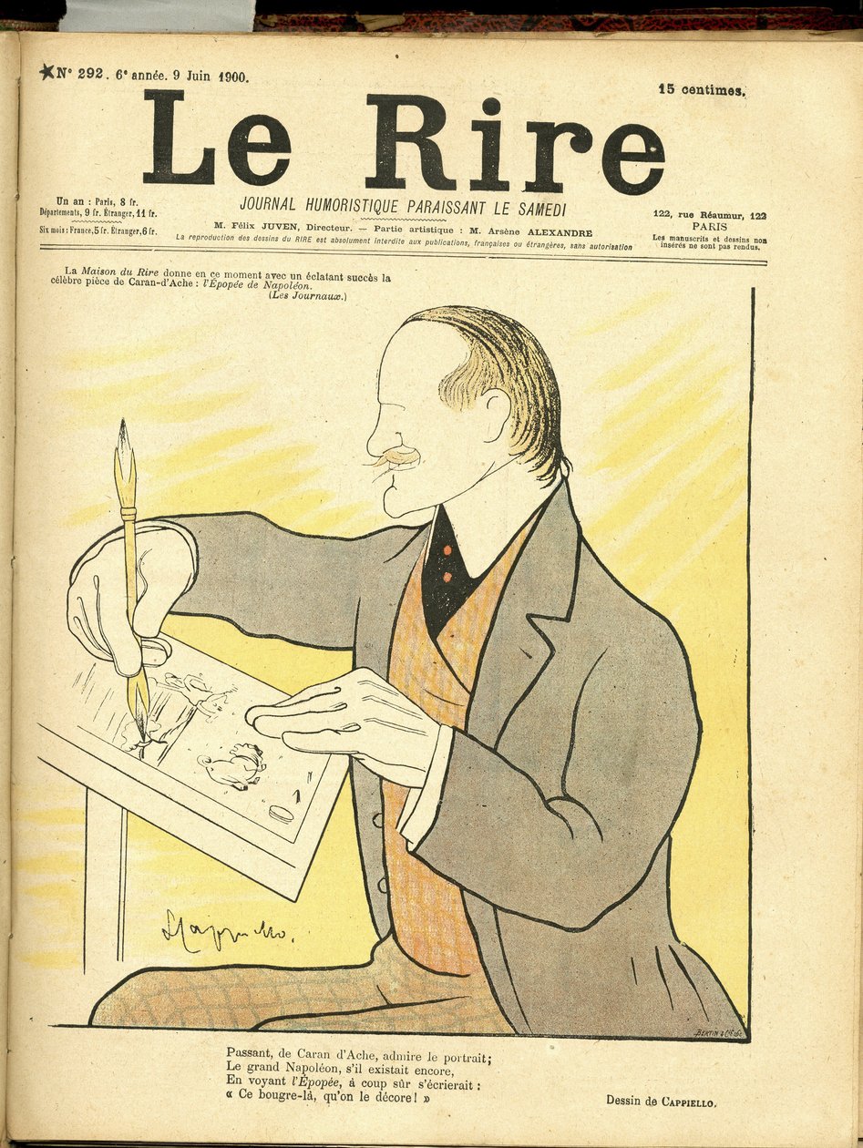 Ilustracja Leonetto Cappiello dit Cappiello (1875-1942) na okładkę Le Rire autorstwa Leonetto Cappiello