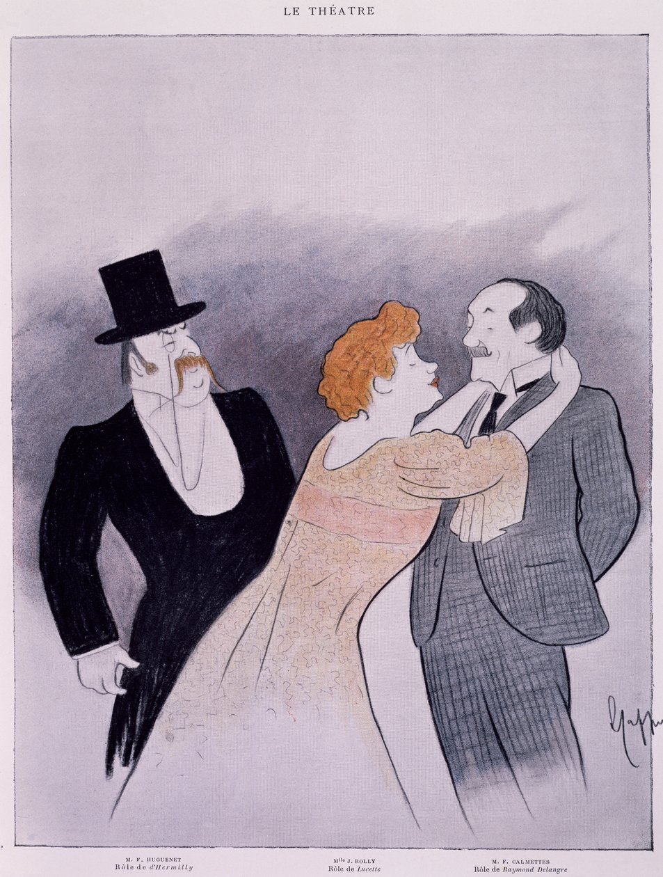 Lucette w Teatrze Ginnasio, Leonetto Cappiello (1875-1942) autorstwa Leonetto Cappiello