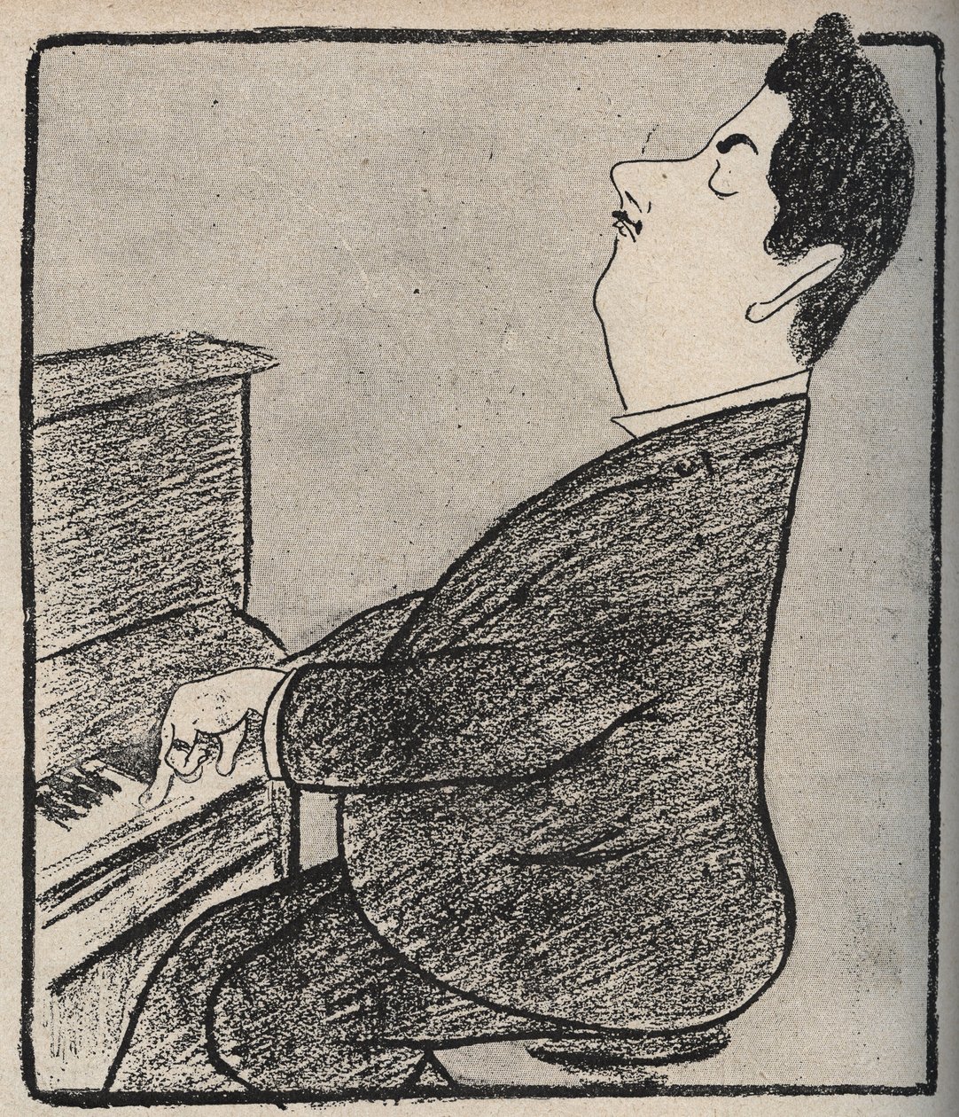 Portret Giacomo Pucciniego (1858-1924), włoskiego kompozytora. Karykatura Leonetto Cappiello - 1898 autorstwa Leonetto Cappiello