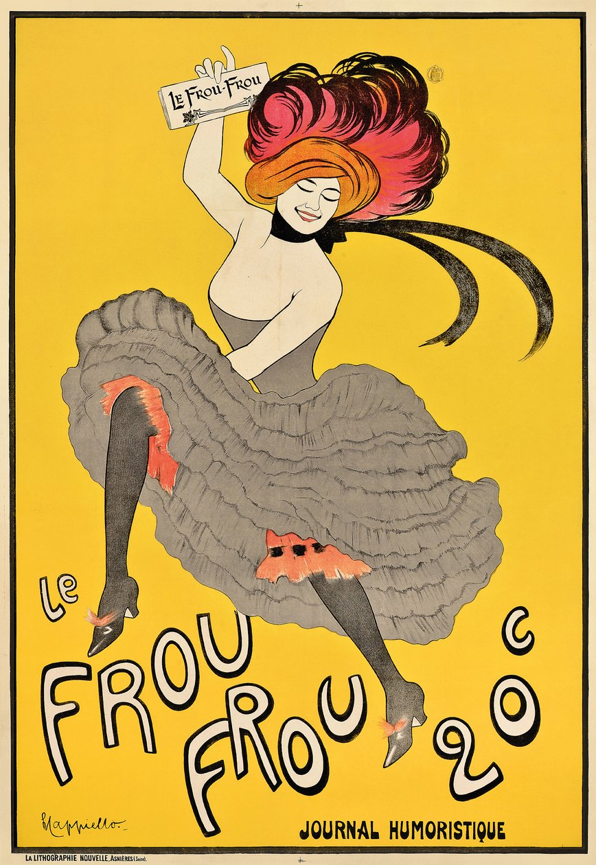 Plakat reklamujący francuskie czasopismo „Le Frou Frou”, 1899 autorstwa Leonetto Cappiello