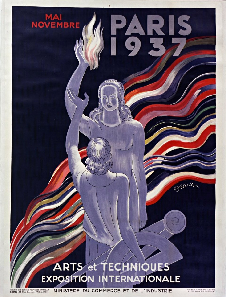 Plakat z Międzynarodowej Wystawy 1937 w Paryżu, 1937. autorstwa Leonetto Cappiello