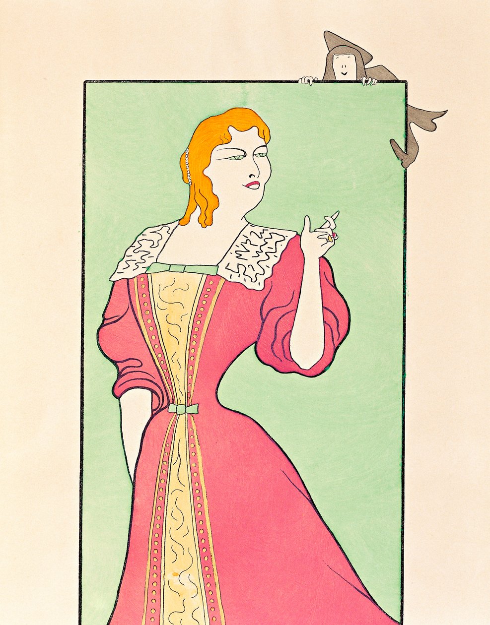 Aktor Marie-Louise (Marie Louise) Marsy (1866-1942) grający postać Elmire