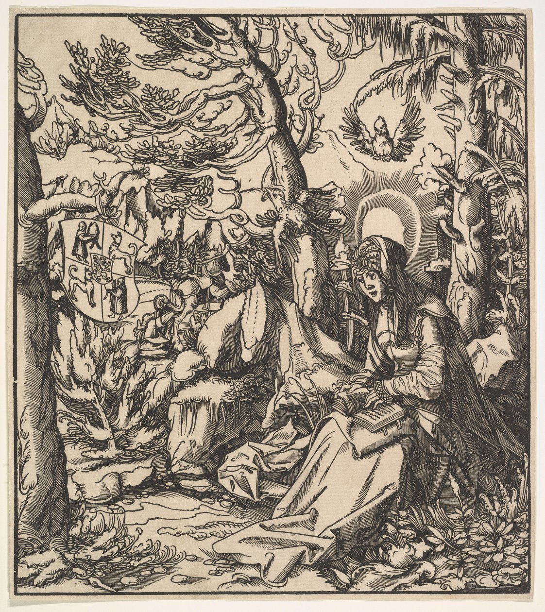 Święta Ita z Toggenburga, od Świętych Habsburgów, 1516-18. autorstwa Leonhard Beck