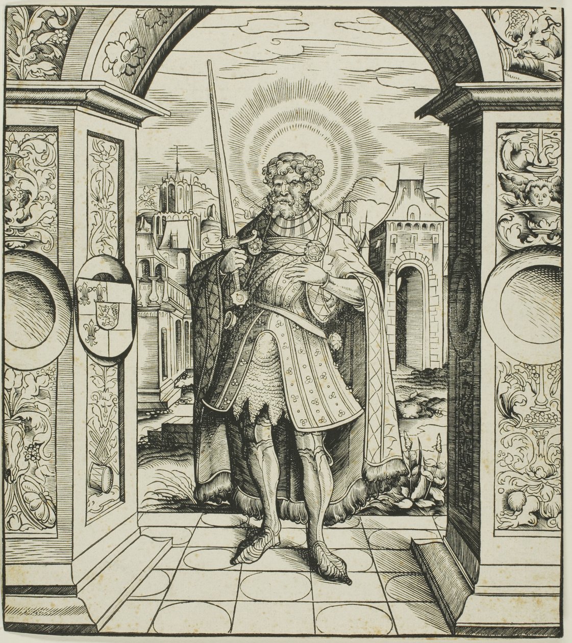 Święty Roland, od Świętych związanych z Domem Habsburgów autorstwa Leonhard Beck