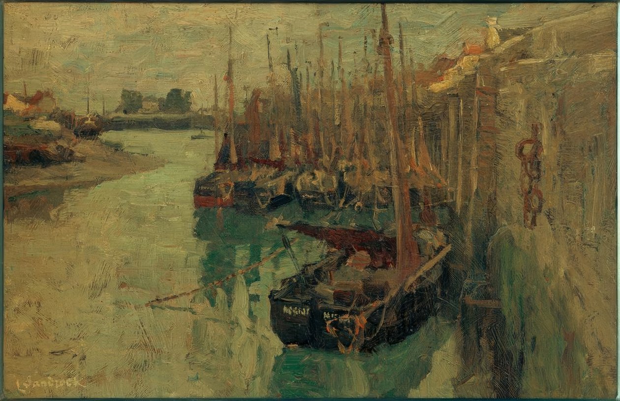 Port rybacki Nieuport autorstwa Leonhard Sandrock