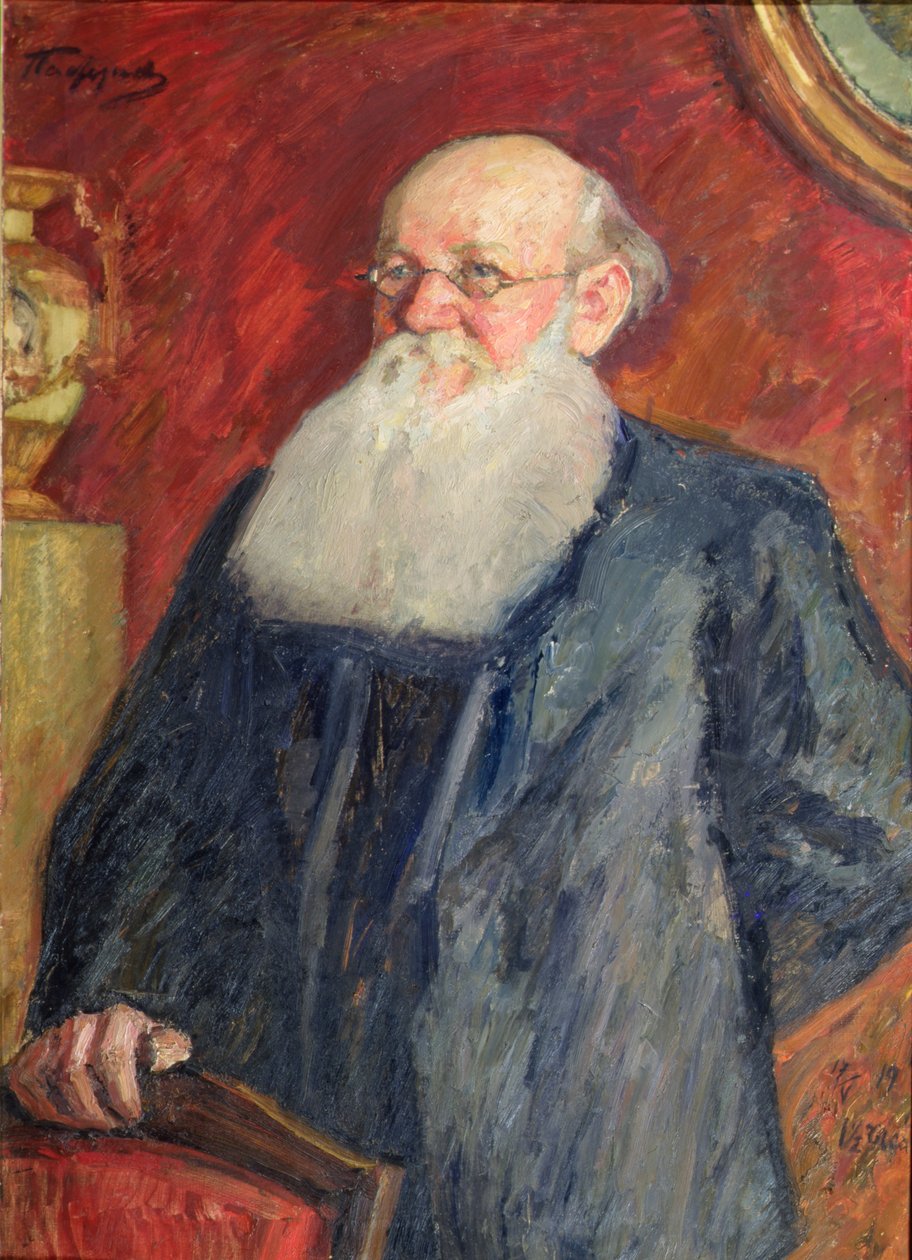 Portret hrabiego Rewolucjonisty Piotra Kropotkina, 1919 (tempera na płótnie) autorstwa Leonid Osipovic Pasternak