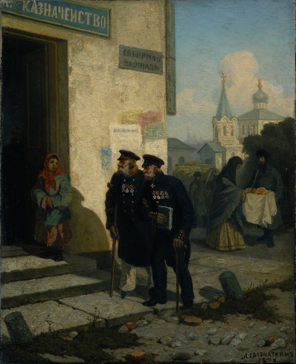 Dzień Emerytury, 1878 autorstwa Leonid Ivanovich Solomatkin