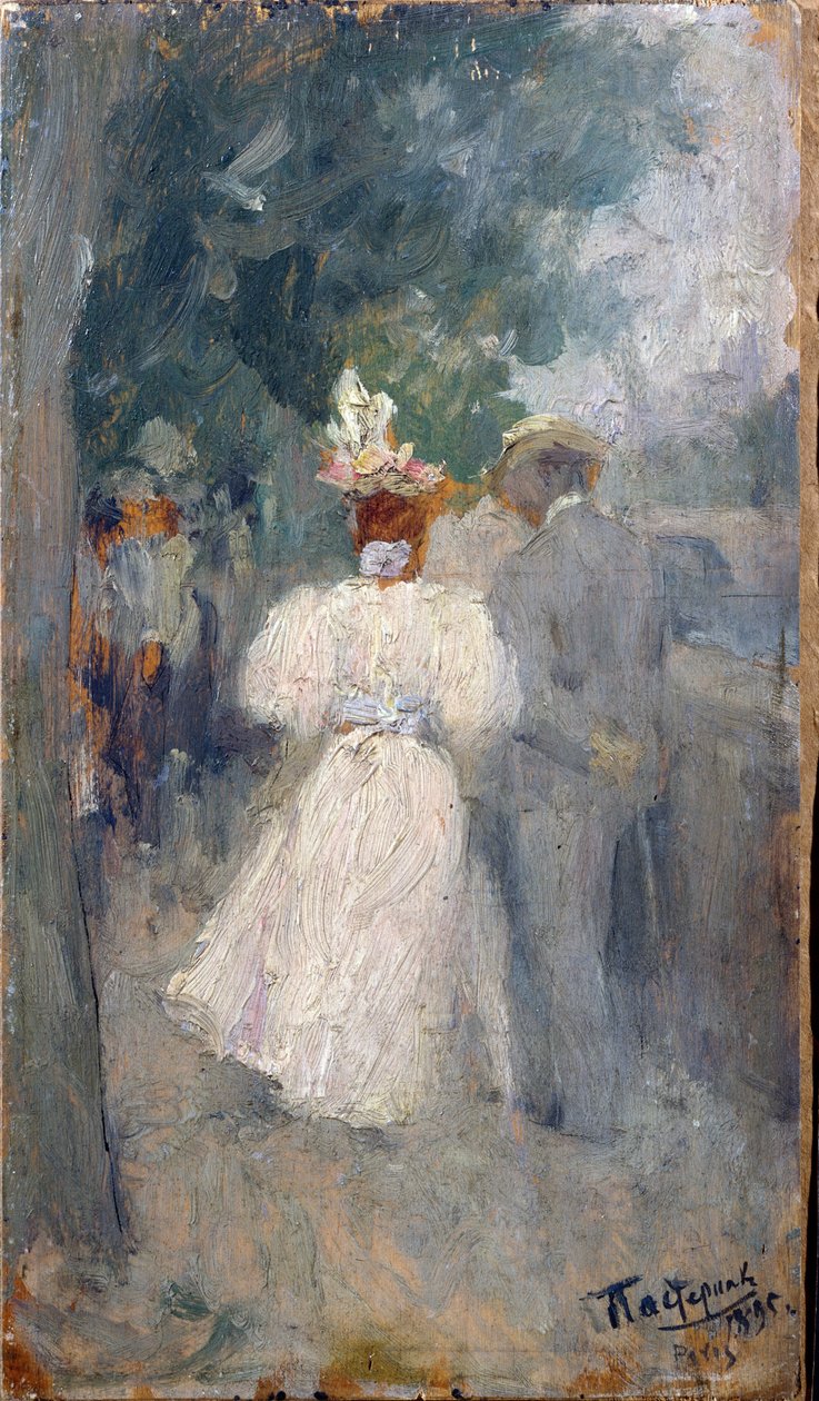 Bulwar paryski. Obraz Leonida Osipovicha Pasternaka (1862-1945) autorstwa Leonid Osipovic Pasternak