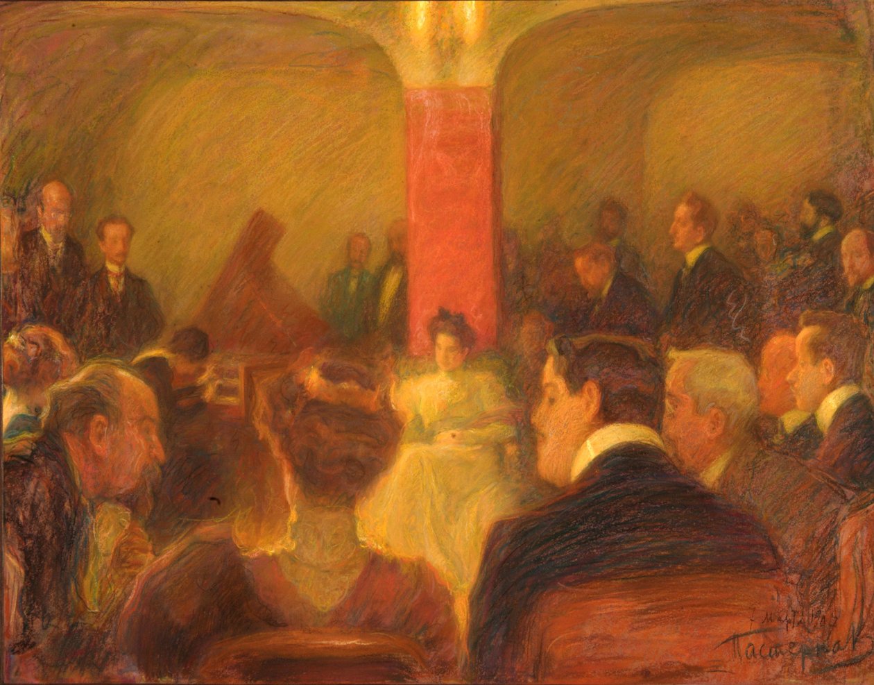 Koncert Wandy Landowskiej, 1907 autorstwa Leonid Osipovic Pasternak