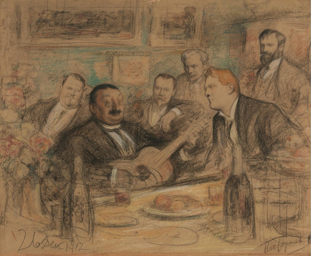 Imieniny Konstantina Korowina, 1912 r. autorstwa Leonid Osipovic Pasternak