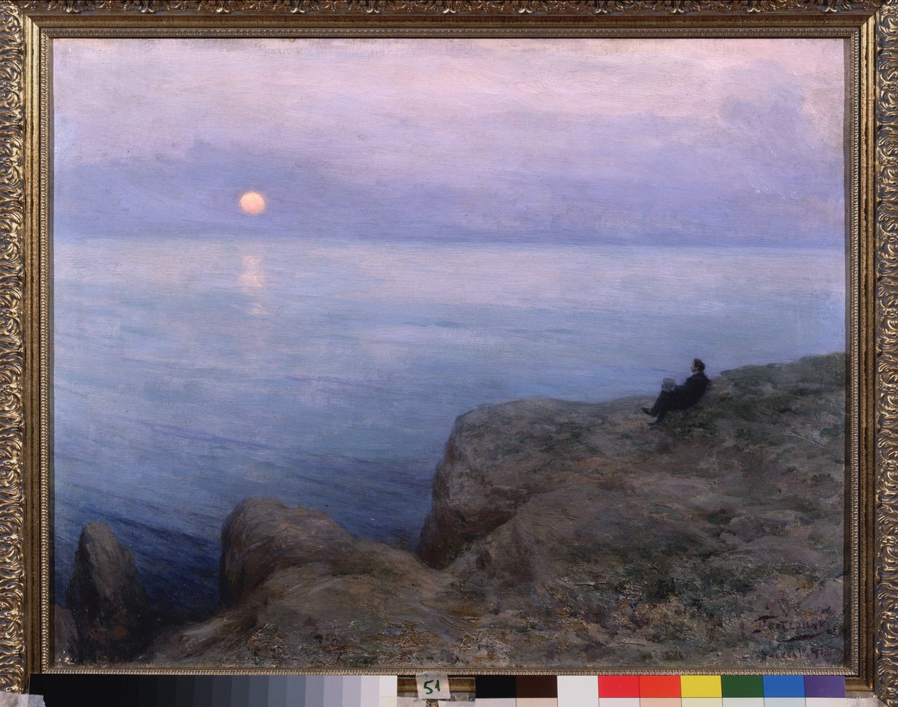 Poeta Aleksander Puszkin (1799-1837) na brzegu. Praca Leonida Osipovicha Pasternaka (1862-1945), pastel na tekturze autorstwa Leonid Osipovic Pasternak