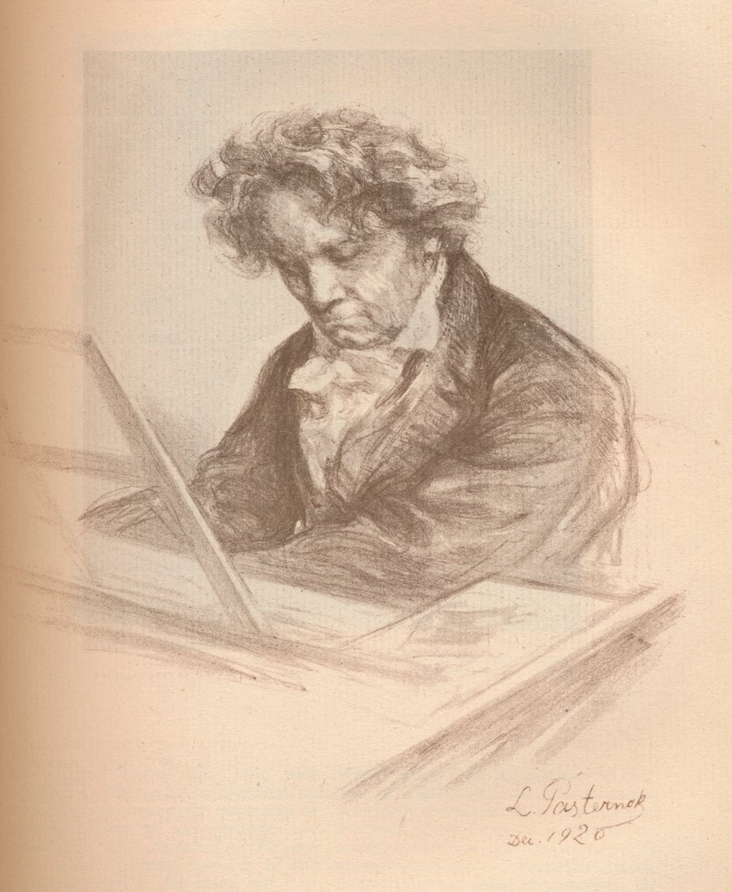 Portret Beethovena, 1920 autorstwa Leonid Osipovic Pasternak