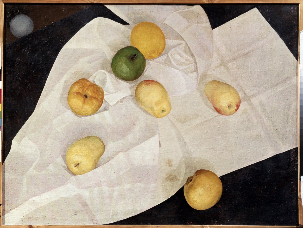 „Martwa natura z jabłkami i cytrynami” (Martwa natura z jabłkami i cytrynami) Obraz Leonida Terentiewicza Czupiatowa (1890-1942) 1923 Państwowe Muzeum Rosyjskie Sankt Petersburg autorstwa Leonid Terentlevich Chupyatov