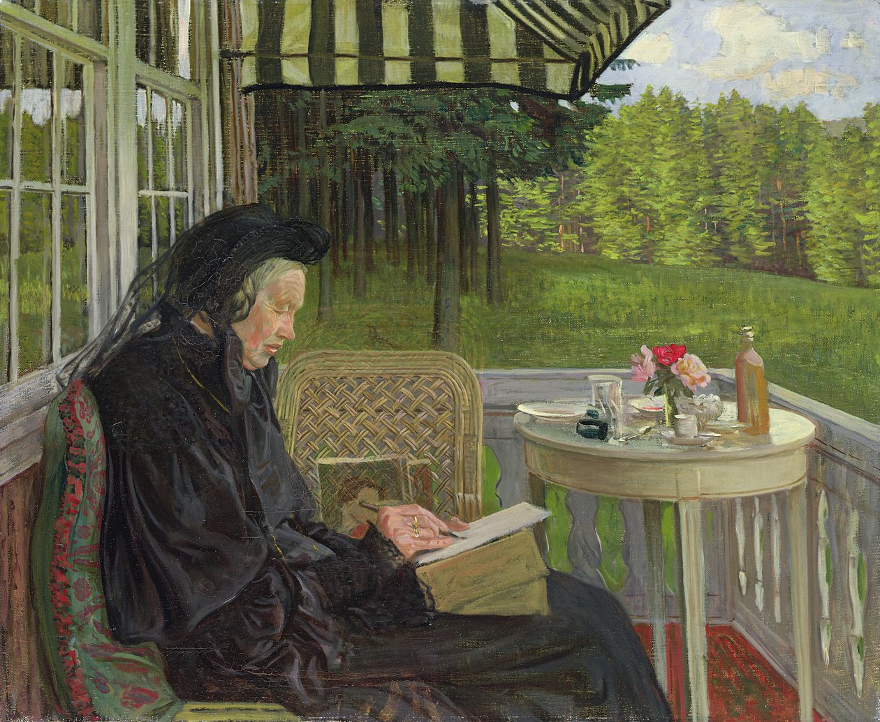 Marie Zacharias, Słoneczny wieczór, 1904 autorstwa Leopold Karl Walter von Kalckreuth