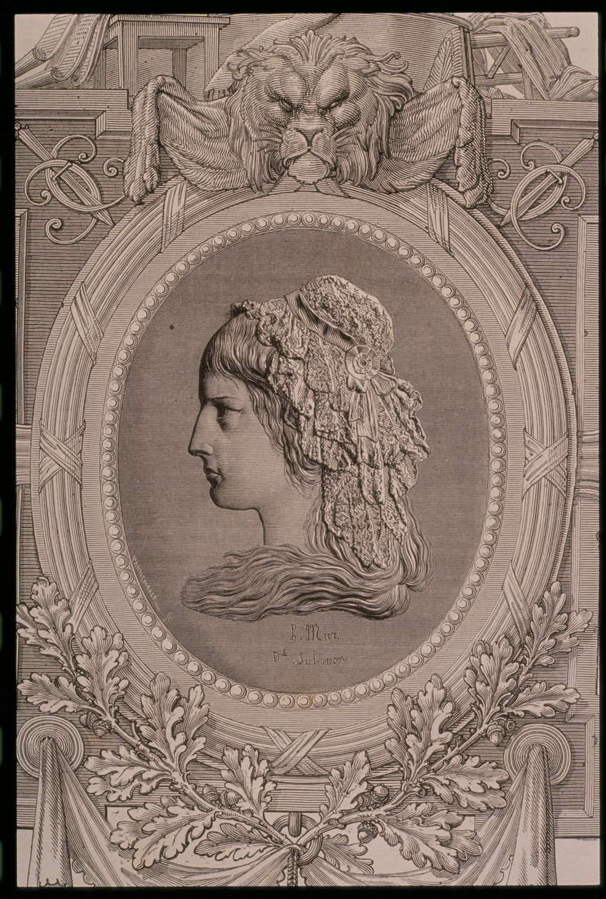 Charlotte Corday (1768-93) grawerowana przez Stephane Pannemakera (1847-1930) autorstwa Leopold Mar