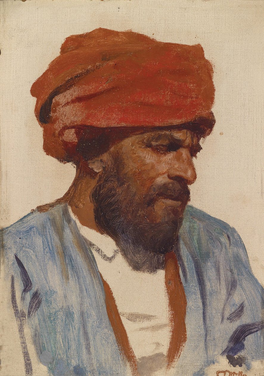 Portret orientalny autorstwa Leopold Muller