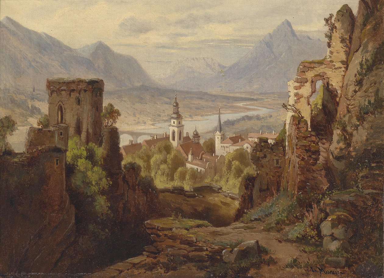 Widok na Rattenberg am Inn autorstwa Leopold Munsch