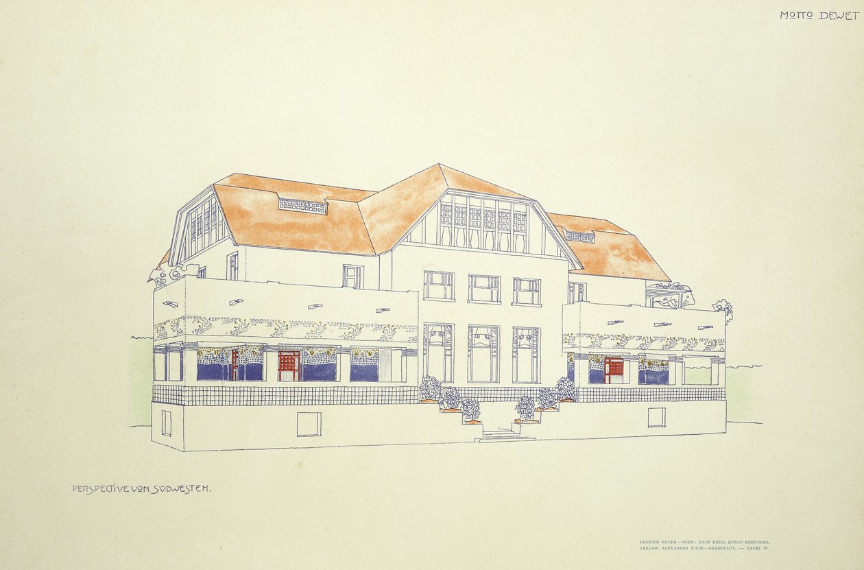 Widok z północnego wschodu, ok. 1901 (kolor lito) autorstwa Leopold (after) Bauer