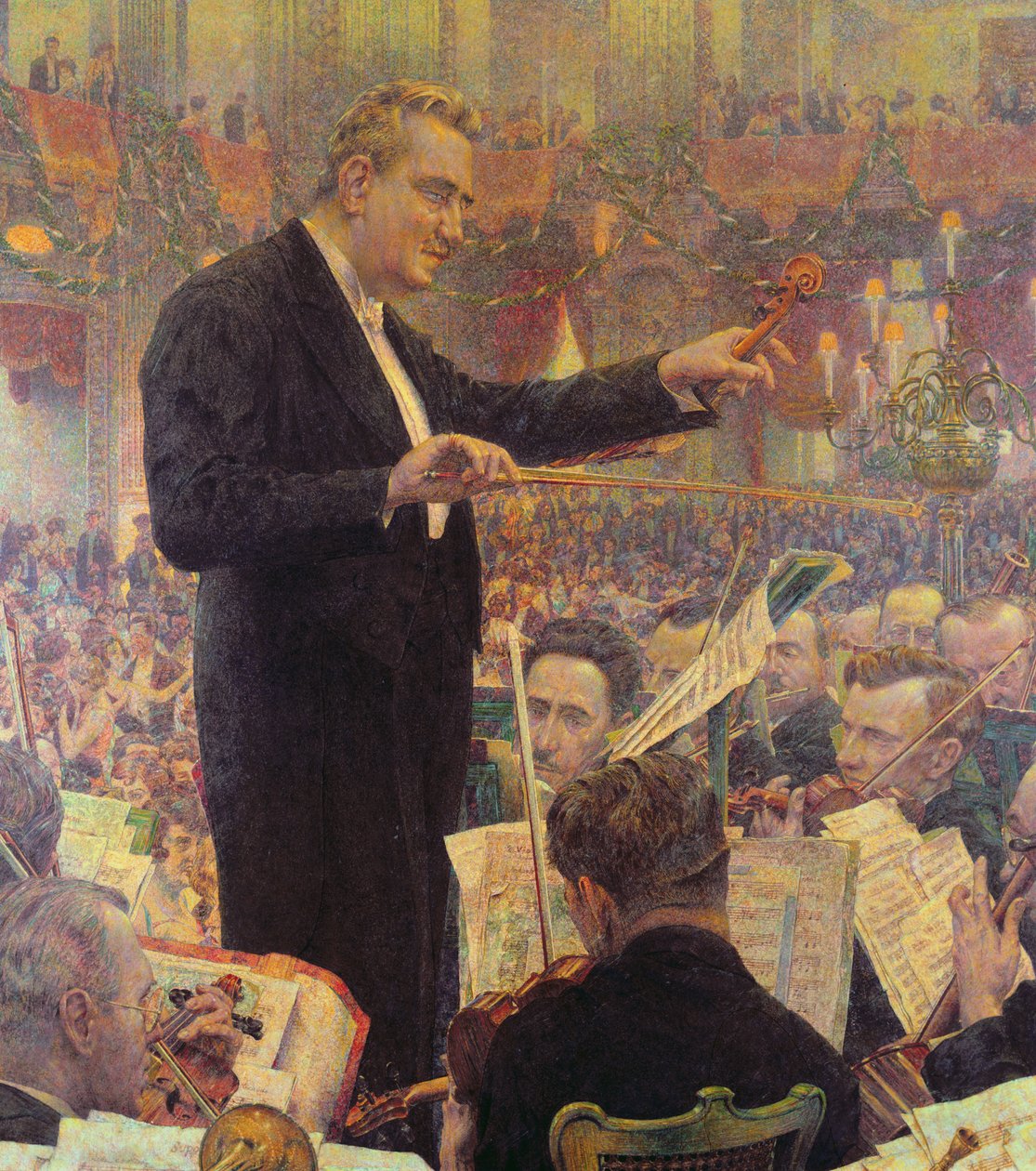 Dyrygent Orkiestry Filharmonii Wiedeńskiej autorstwa Leopold Blauensteiner