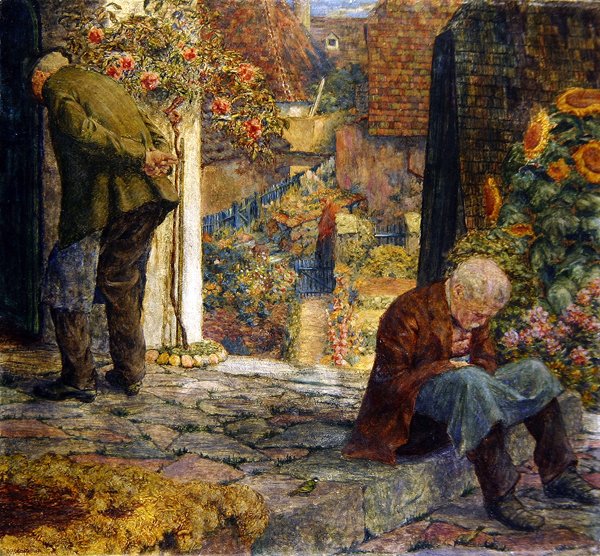 Dom Ubogich w Melku (olej, tempera i ołówek na płycie) autorstwa Leopold Blauensteiner
