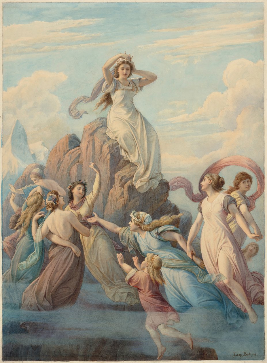 Pieśń górska Berglied wg Friedricha Schillera, 1881. autorstwa Leopold Bode