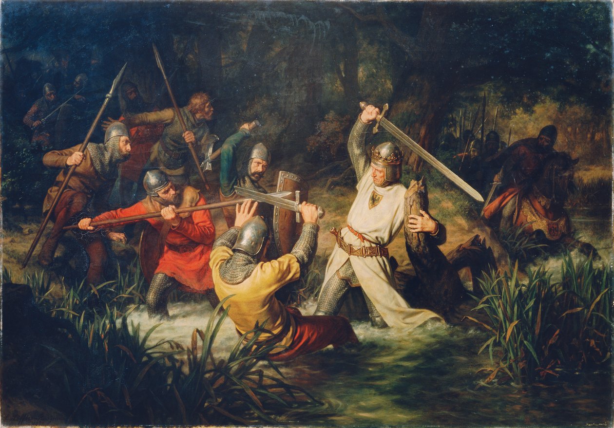 Rudolf Habsburg w śmiertelnym niebezpieczeństwie, 1872. autorstwa Leopold Edler von Löffler Radymno