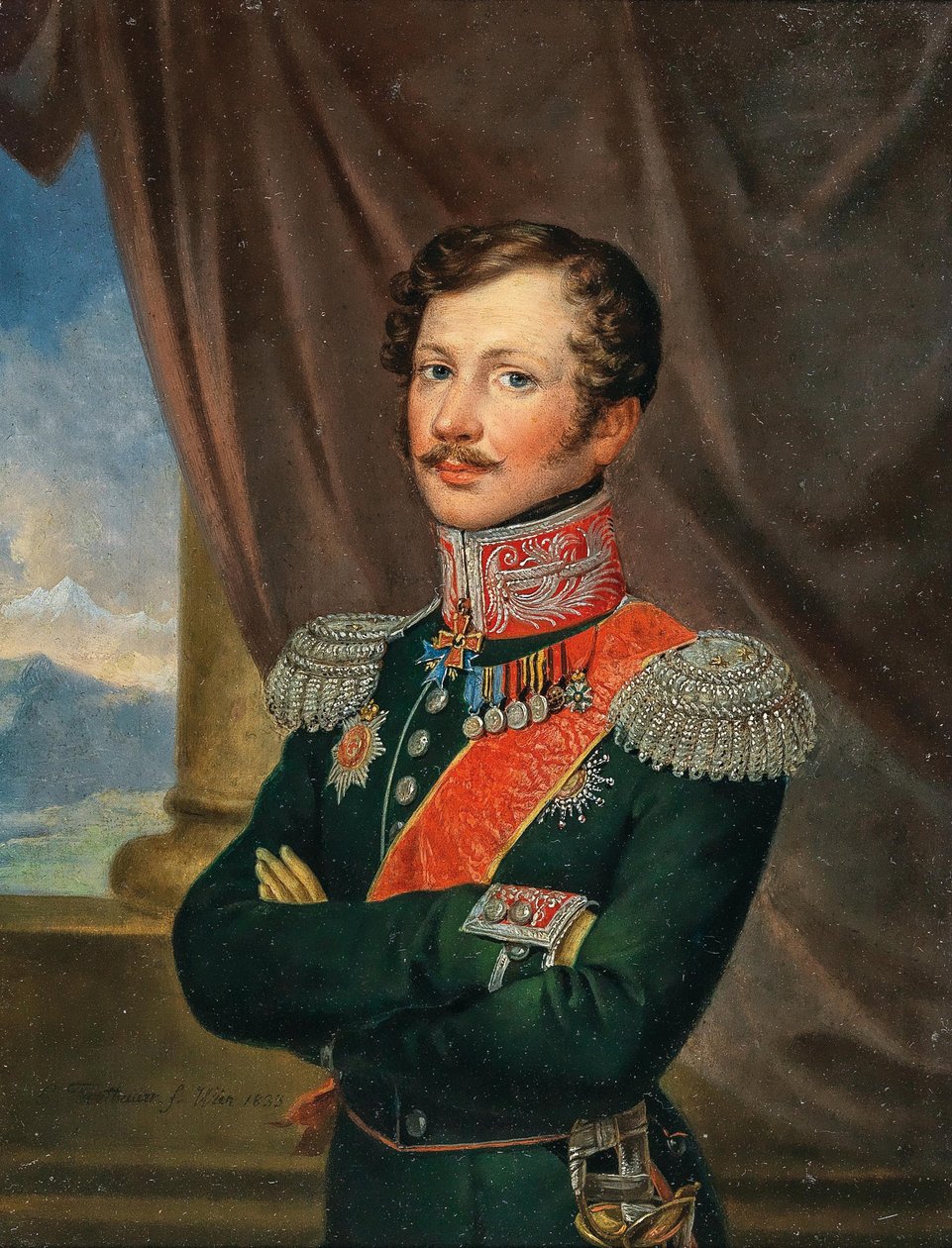 Portret generała porucznika Paula Andreasa Edlera von Rennenkampff 1790-1857, 1833. autorstwa Leopold Fertbauer