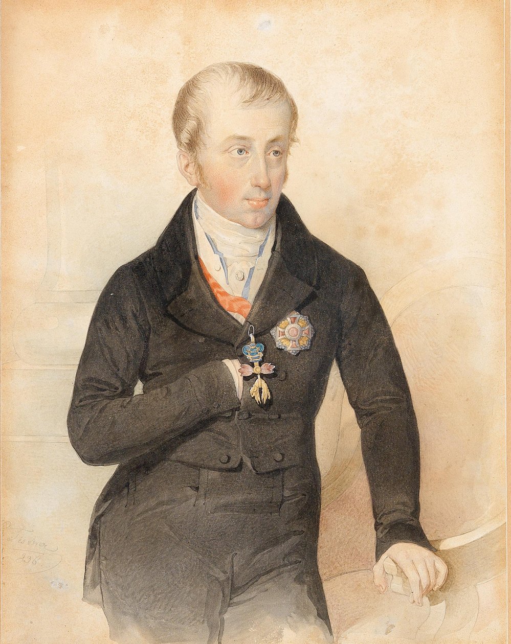 Portret cesarza Ferdynanda I Austriackiego 1793-1875, 1836. autorstwa Leopold Fischer