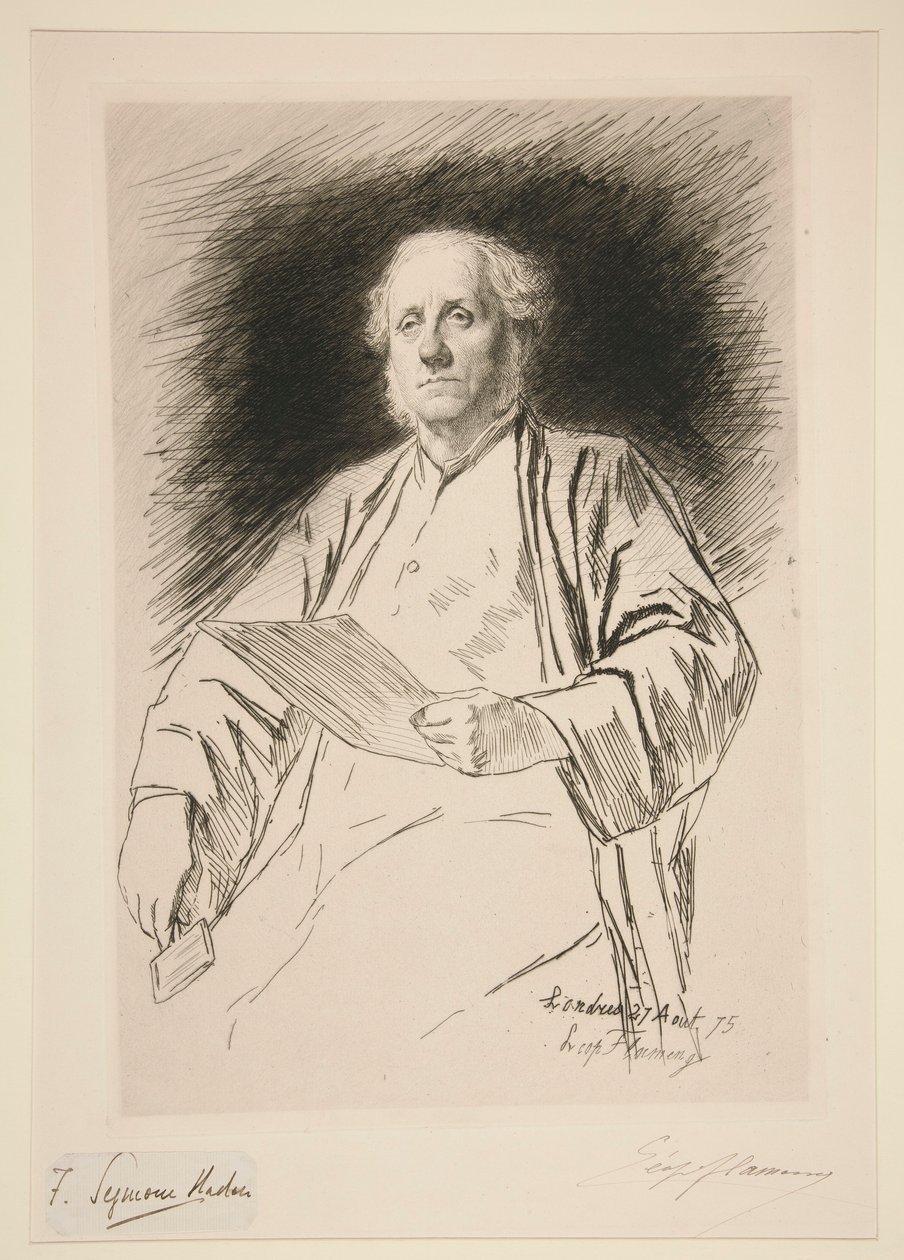 Portret Seymoura Hadena autorstwa Leopold Flameng