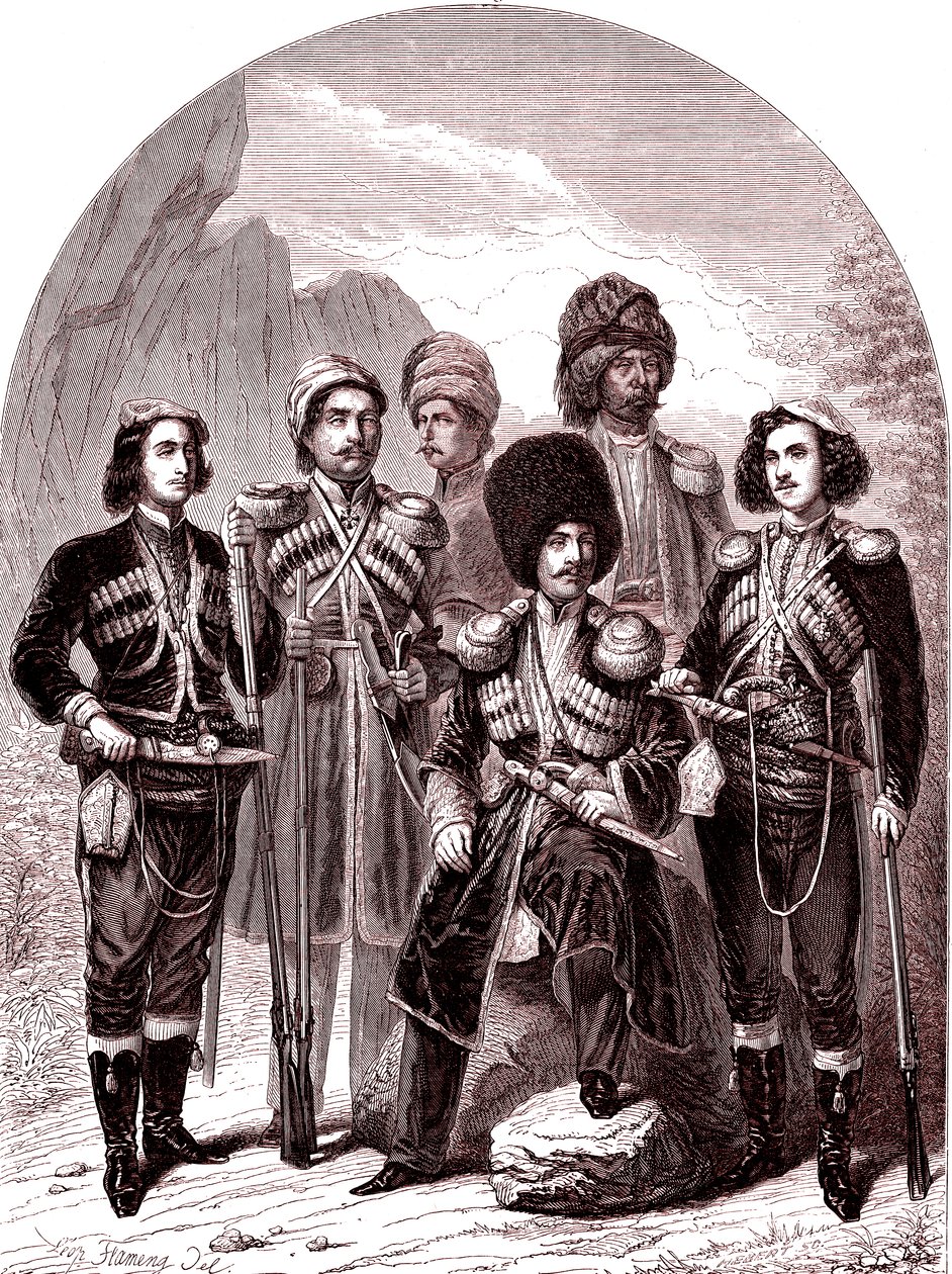 Zakaukazie i Gruzja. Rosja w 1865 r. (Grawerowanie) autorstwa Leopold Flameng