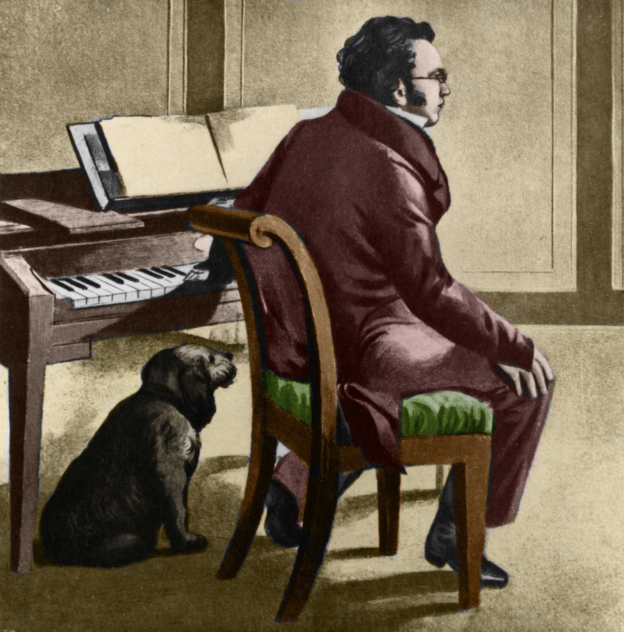 Portret austriackiego kompozytora Franza Schuberta autorstwa Leopold Kupelwieser