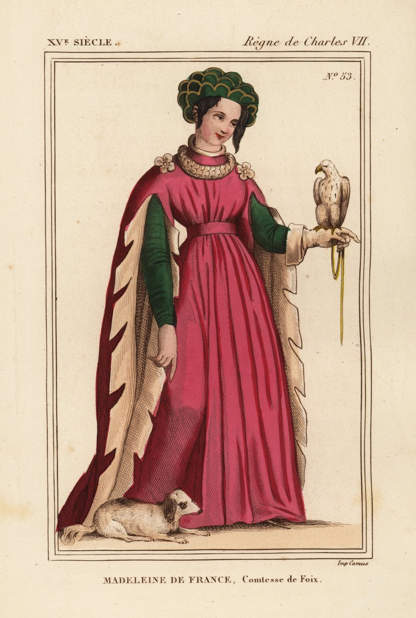 Madeleine de France, hrabina de Foix, córka króla Francji Karola VII autorstwa Leopold Massard