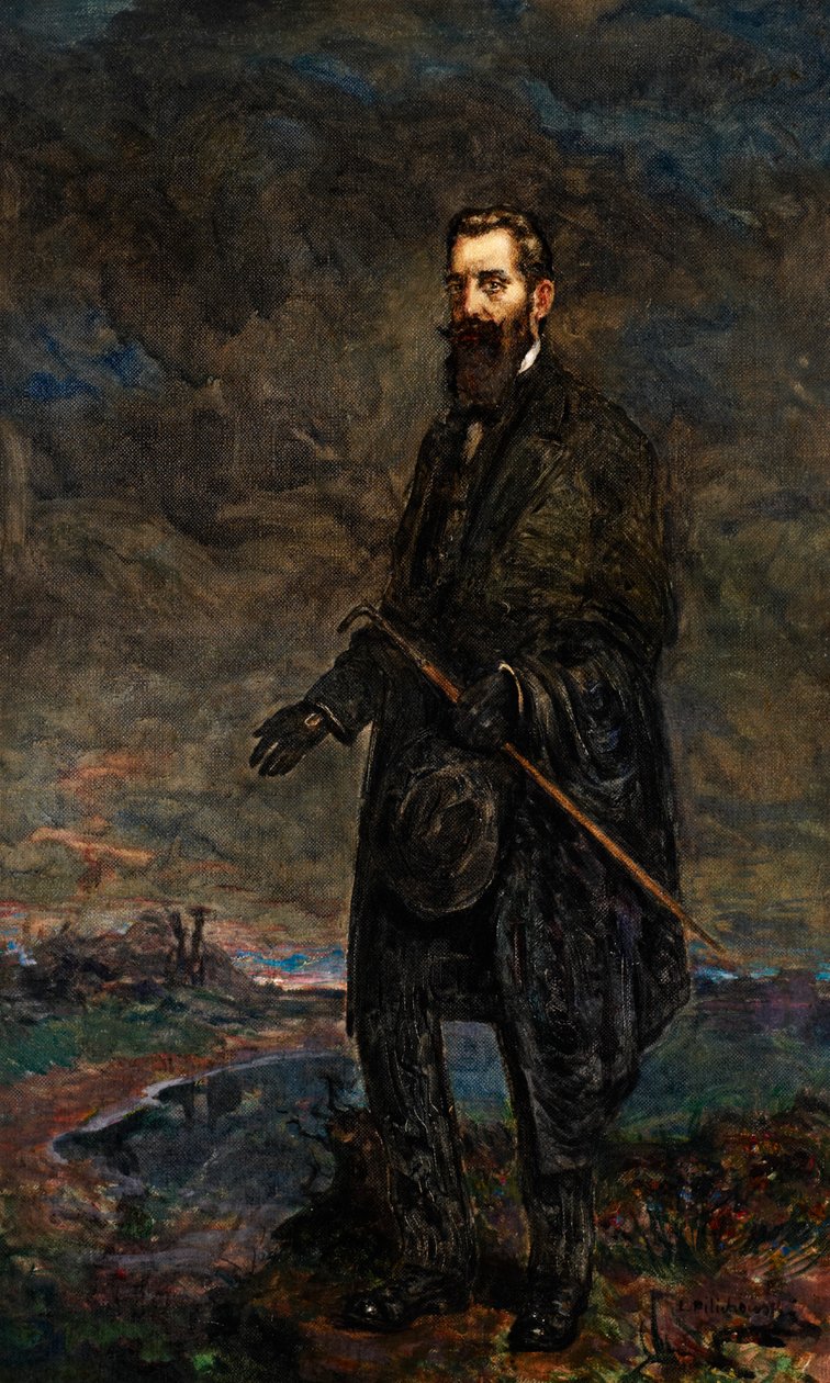 Portret Teodora Herzla (olej na płótnie) autorstwa Leopold Pilichowski