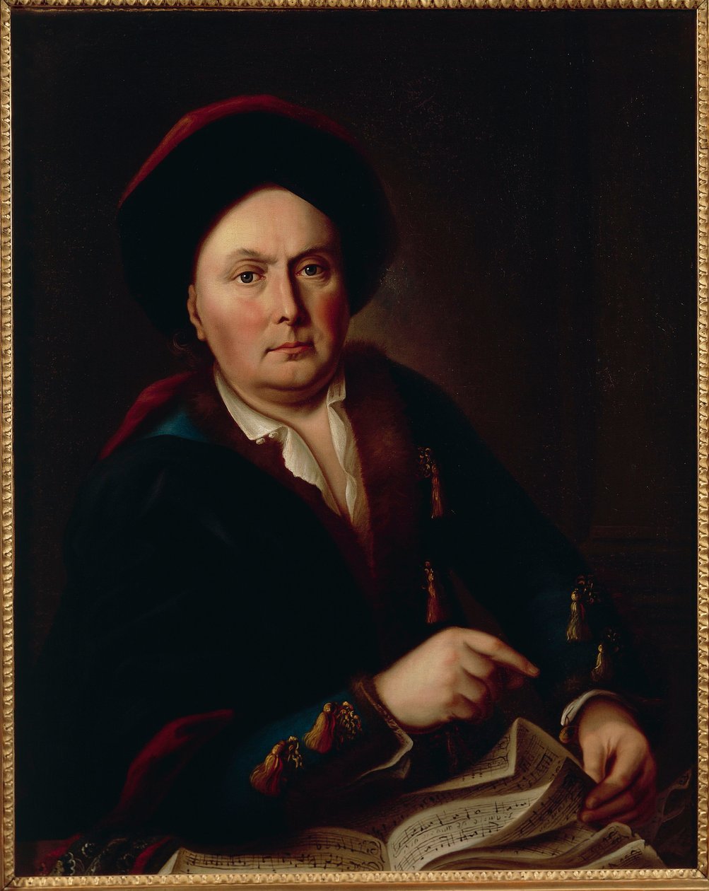 Portret Ludwiga van Beethovena, kapelmistrza (1712-73), dziadka kompozytora Ludwiga Beethovena autorstwa Leopold Radoux