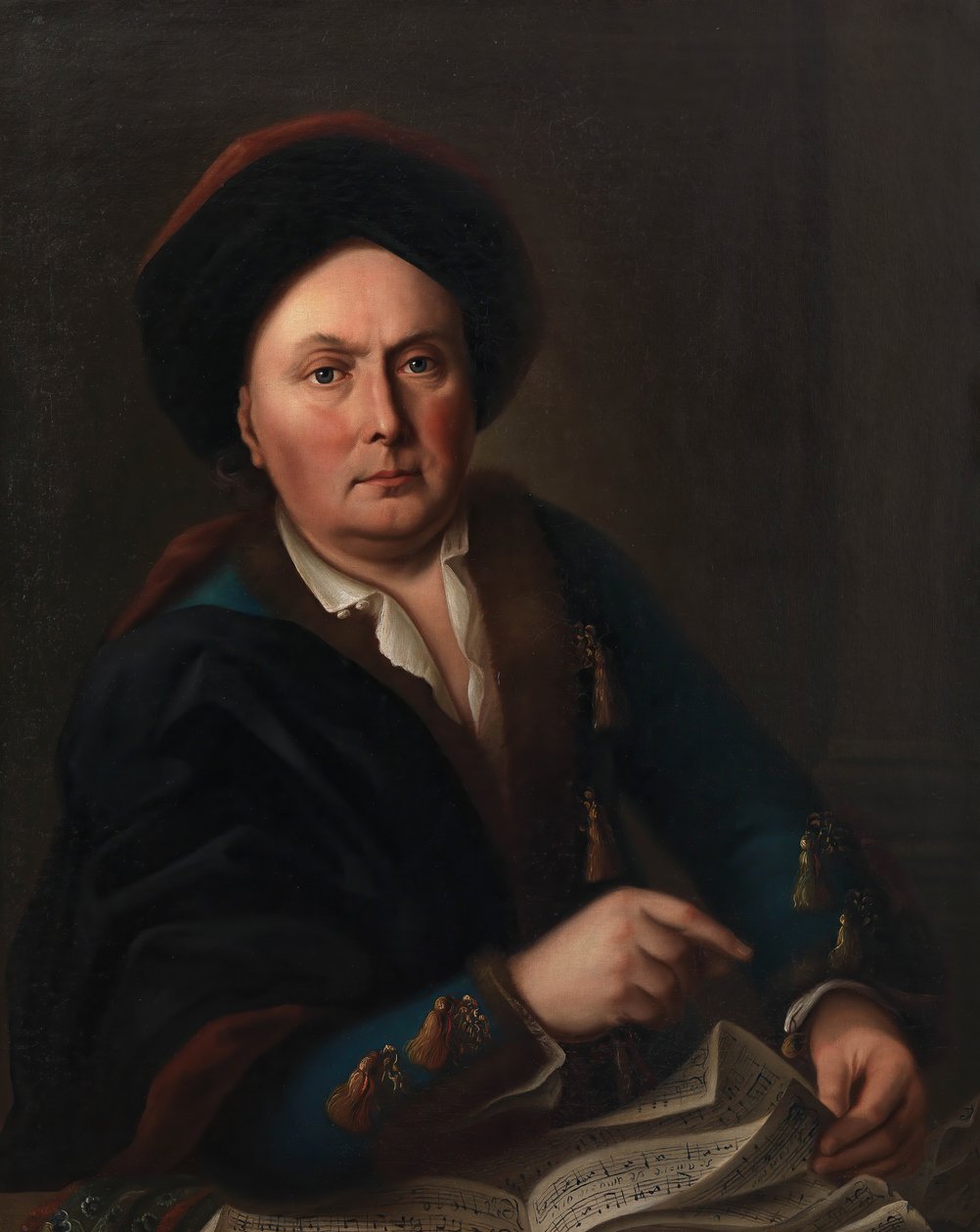 Portret śpiewaka Ludwiga Lodewijka van Beethovena 1712-1773..., 1773. autorstwa Leopold Radoux