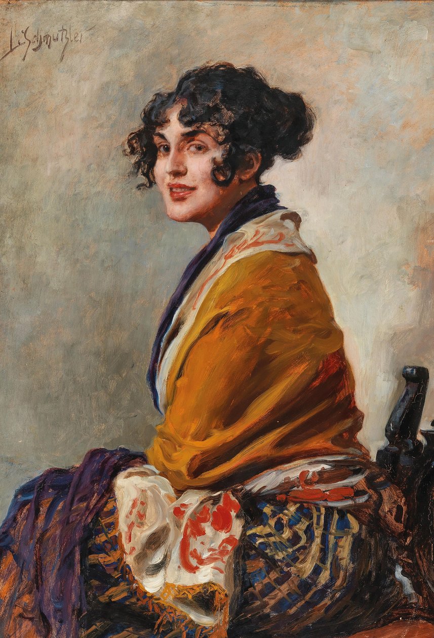 Portret aktorki Lili Marberg 1876-1962. autorstwa Leopold Schmutzler