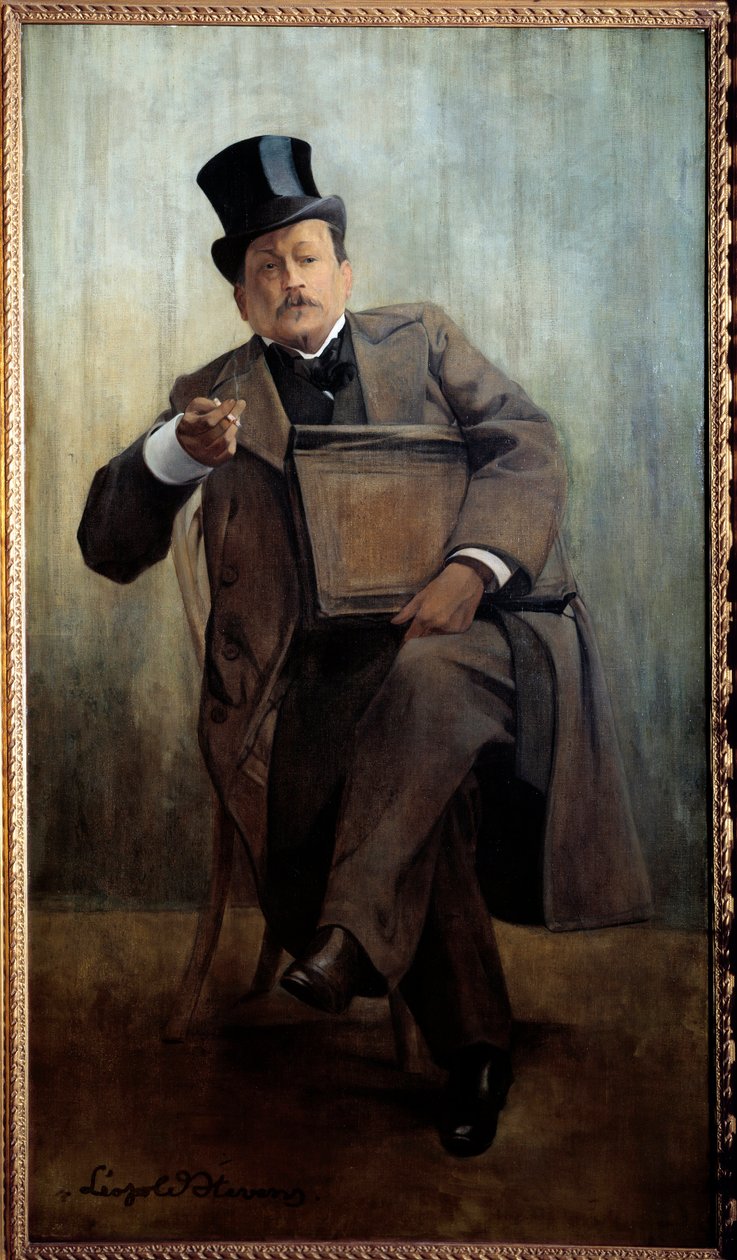 Portret Georges Courteline (1858-1929) Pisarz Obraz Leopolda Stevensa (1866-1935) XX w. Słońce. 1,6x0,8 m Paryż, Musee Carnavalet - Portret Georgesa Courteline (1858-1929), pisarza. Obraz Leopolda Stevensa (1866-1935), XX wiek. 1,6x autorstwa Leopold Stevens