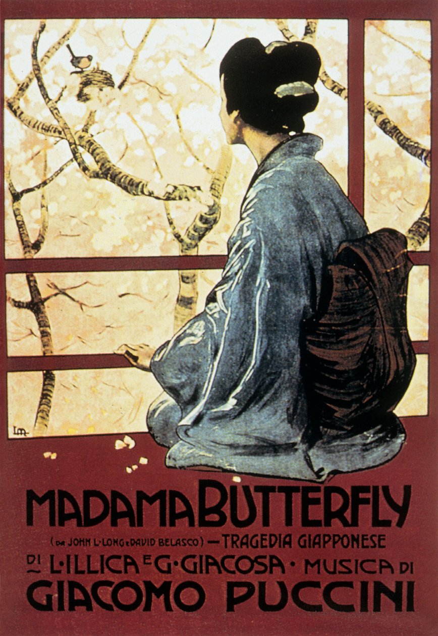 Okładka Leopoldo Metlicovitz do partytury opery Pani Butterfly Giacomo Puccini autorstwa Leopoldo Metlicovitz