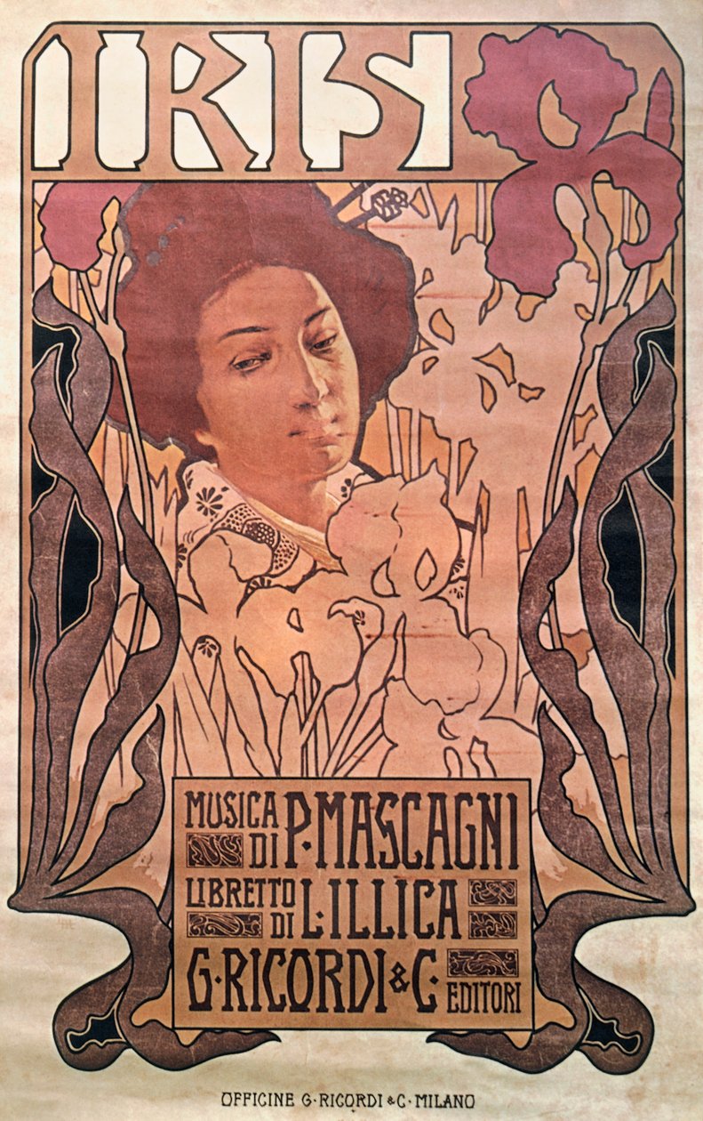 „Irys” Pietro Mascagni autorstwa Leopoldo Metlicovitz