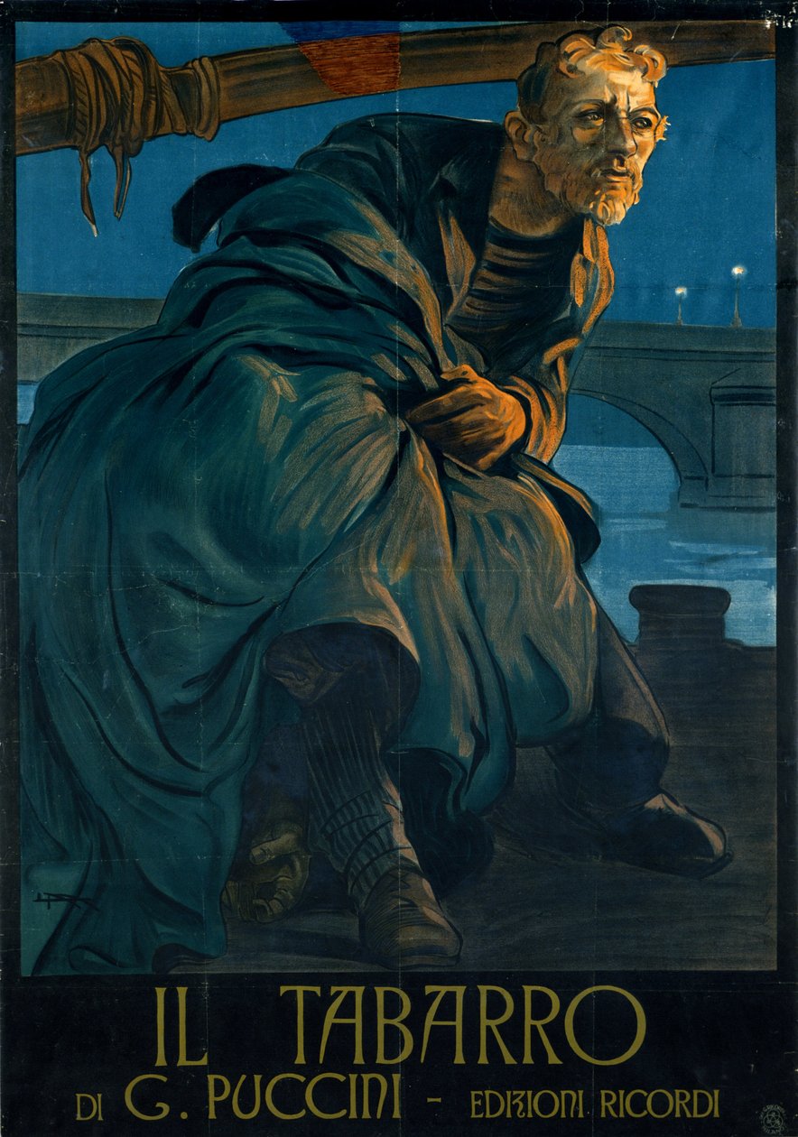 Opera Il tabarro Giacomo Pucciniego autorstwa Leopoldo Metlicovitz