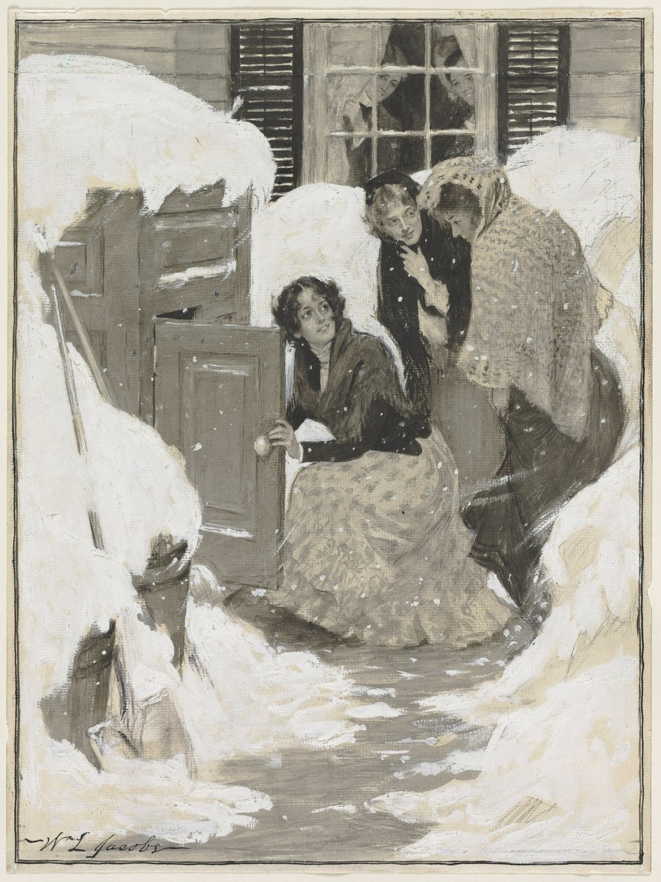 Szkic do ilustracji książkowej (akwarela) autorstwa Leroy William Jacobs