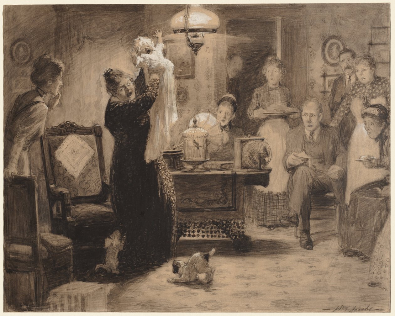 Szkic do ilustracji „Stacjonarne dziecko” autorstwa Leroy William Jacobs