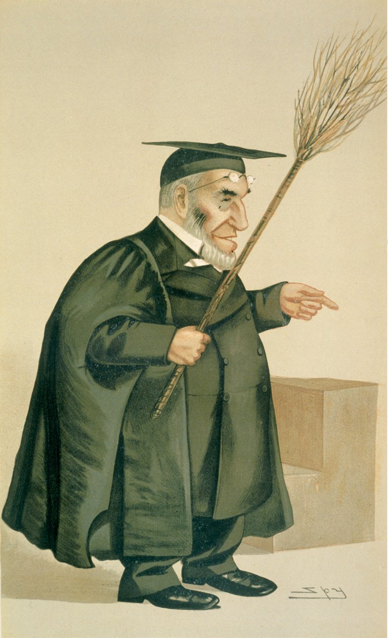 Wielebny James Leigh Joynes, ilustracja z "Men of the Day", opublikowana w magazynie "Punch", 1887 r. autorstwa Leslie Matthew Ward