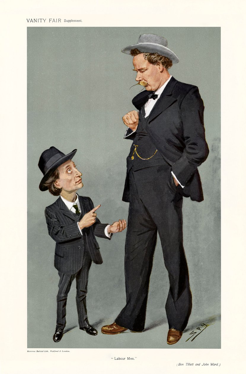Ben Tillett i John Ward - stojący portret autorstwa Leslie Matthew (1851 1922) Ward
