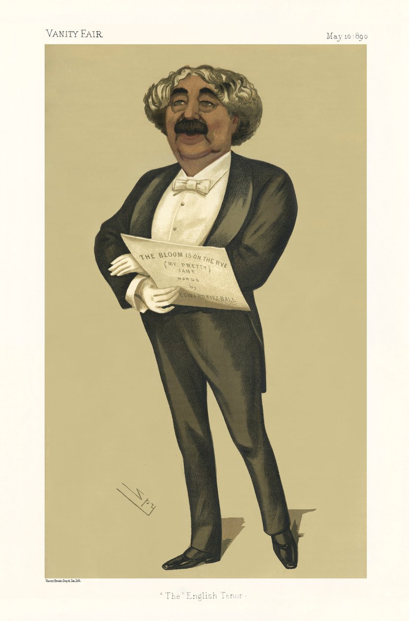 John Sims Reeves - portret stojący autorstwa Leslie Matthew (1851 1922) Ward