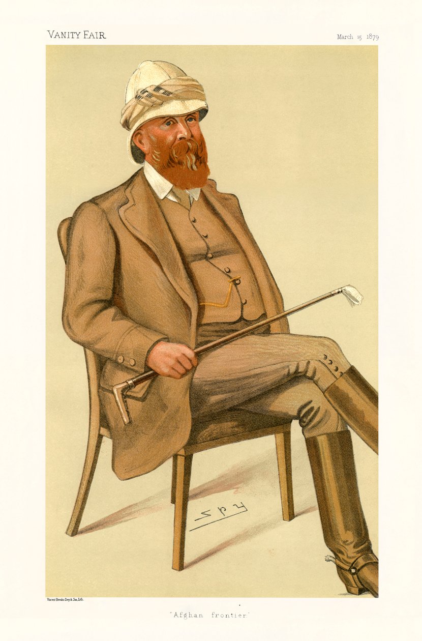 Generał dywizji Sir Peter Stark Lumsden - posiedzenie portretowe autorstwa Leslie Matthew (1851 1922) Ward