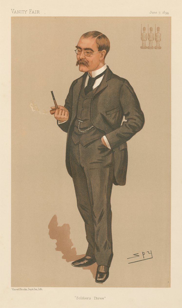 Żołnierze trzej, Rudyard Kipling (seria Vanity Fair) autorstwa Leslie Matthew Spy Ward