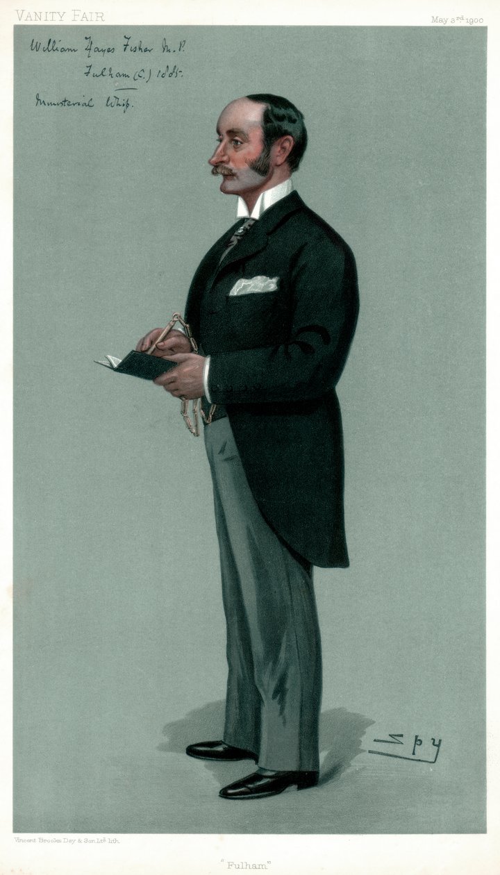 Fulham, William Hayes Fisher, polityk brytyjski, 1900. autorstwa Leslie Matthew Ward